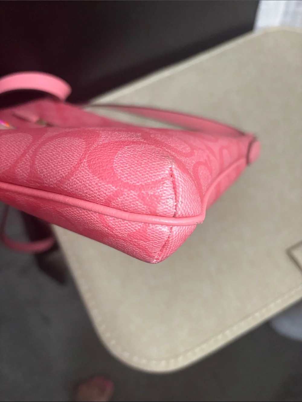 Coach Pink Signature Crossbody Shoulder Bag